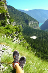 Scenic view of mountains Dolomites in Italy