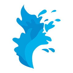 Water splashes vector set