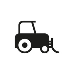 Tractor icon on white background