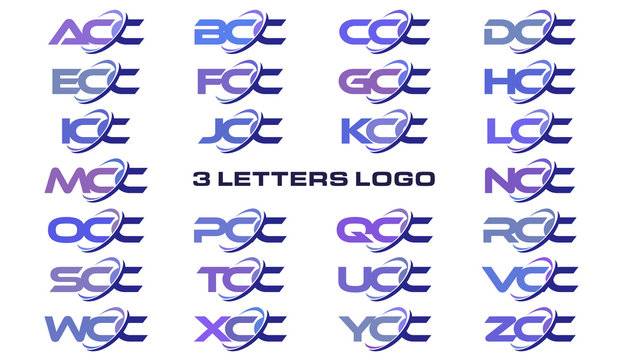 3 letters modern generic swoosh logo ACC, BCC, CCC, DCC, ECC, FCC, GCC, HCC, ICC, JCC, KCC, LCC, MCC, NCC, OCC, PCC, QCC, RCC, SCC, TCC, UCC, VCC, WCC, XCC, YCC, ZCC