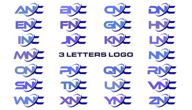3 letters modern generic swoosh logo ANC, BNC, CNC, DNC, ENC, FNC, GNC, HNC, INC, JNC, KNC, LNC, MNC, NNC, ONC, PNC, QNC, RNC, SNC, TNC, UNC, VNC, WNC, XNC, YNC, ZNC
