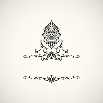 Vintage style emblem and badge frame. Vector illustration.