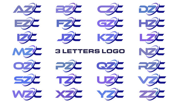 3 letters modern generic swoosh logo AZC, BZC, CZC, DZC, EZC, FZC, GZC, HZC, IZC, JZC, KZC, LZC, MZC, NZC, OZC, PZC, QZC, RZC, SZC, TZC, UZC, VZC, WZC, XZC, YZC, ZZC