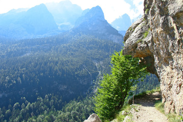 Scenic view of mountains Dolomites in Italy