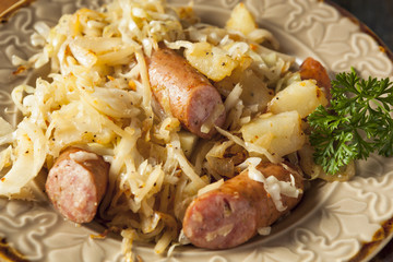 Homemade German Sausage and Sauerkraut