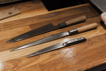 A sushi chefs cutlery. 