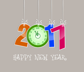 2017 Happy New Year Greetings Card