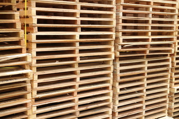 Wooden pallet for factory warehouse