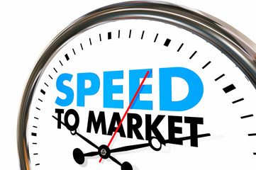Fototapeta na wymiar Speed to Market Fast Product Development Speedometer 3d Illustra