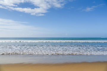 Tropical sea, beach and blue sky