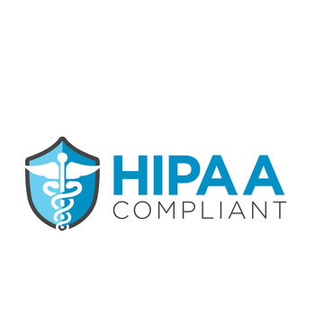 HIPAA Compliance Icon Graphic with Medical Security Symbol