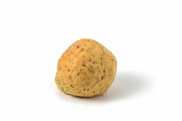 Grain bread buns on white background