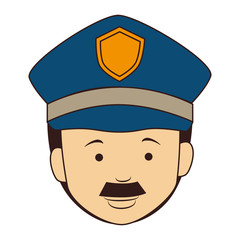 icon man policeman security isolated vector illustration eps 10