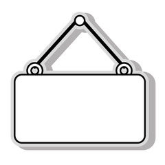 hanging sign blank isolated vector illustration eps 10