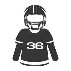 silhouette player football american isolated vector illustration eps 10