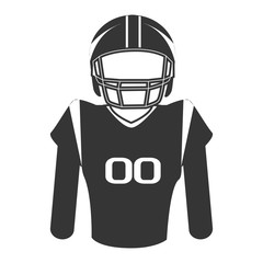 silhouette player football american isolated vector illustration eps 10