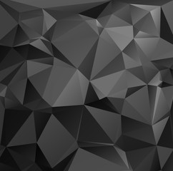 Black Polygonal Mosaic Background, Creative Design Templates