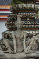 Contortionist hermit  statue in wat pho ,Bangkok Thailand.