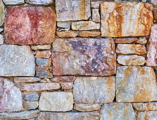 colorful stone wall closeup, natural background