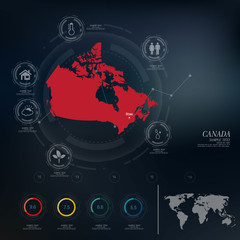 CANADA map infographic