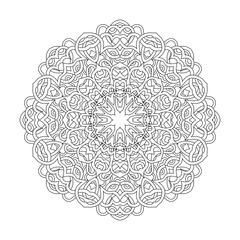 Vector coloring book mandala.