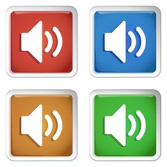 ikona kwadratowy plastikowy przycisk wektor