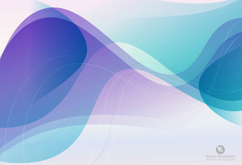 Abstract vector background, transparent waved lines for brochure