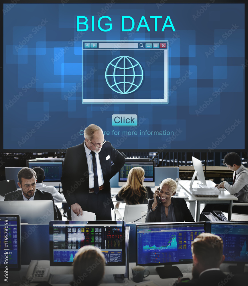 Poster internet html homepage browser big data concept