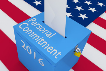Fototapeta premium Personal Commitment 2016 concept