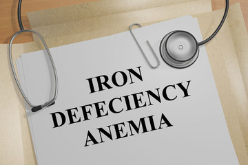 Iron Deficiency Anemia - medical concept - obrazy, fototapety, plakaty
