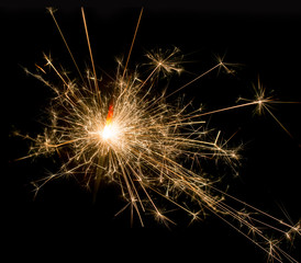 sparks of fire on a black background