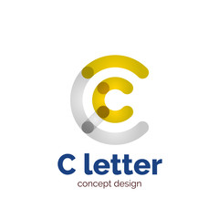 Fototapeta premium Vector modern minimalistic letter concept logo