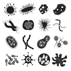 Bacteria Virus and Microbiology Set © noni191