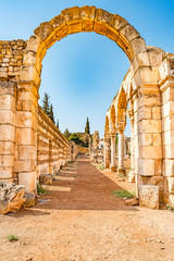 Umayyad Palace of Anjar in Lebanon. It is located about 50km east of Beirut and has led to its...