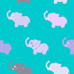 African   elephant   baby animal Seamless Pattern