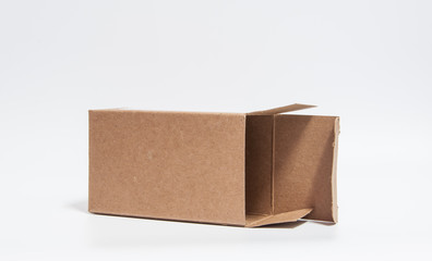 Small brown box put on white background.