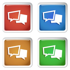 ikona kwadratowy plastikowy przycisk wektor © vempireart