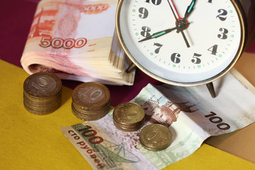 Alarm clock and money