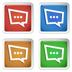 ikona kwadratowy plastikowy przycisk wektor © vempireart