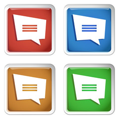 ikona kwadratowy plastikowy przycisk wektor © vempireart