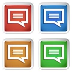 ikona kwadratowy plastikowy przycisk wektor © vempireart