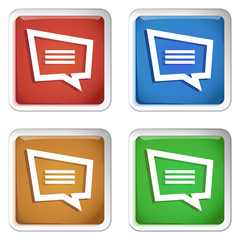 ikona kwadratowy plastikowy przycisk wektor © vempireart