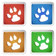 ikona kwadratowy plastikowy przycisk wektor © vempireart