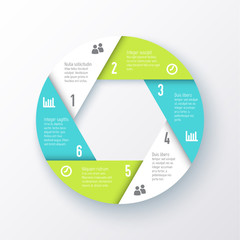 Vector elements for infographics. Template of a pie chart.