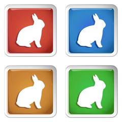 ikona kwadratowy plastikowy przycisk wektor © vempireart