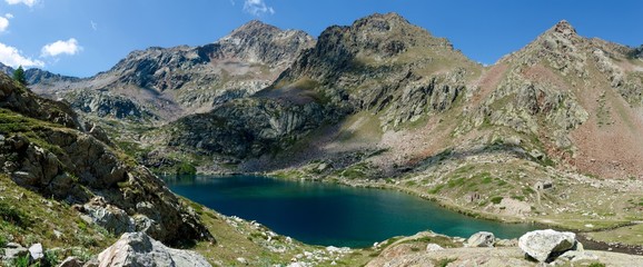 Mountain lake of Valscura in Maritime Alps Park, Italy