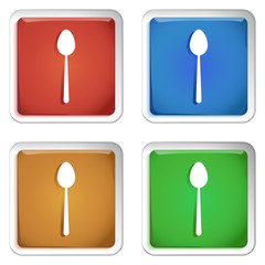 ikona kwadratowy plastikowy przycisk wektor