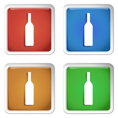 ikona kwadratowy plastikowy przycisk wektor