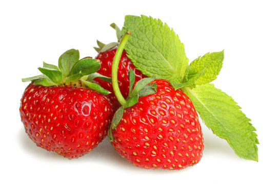 Strawberry on white isolated background