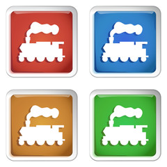 ikona kwadratowy plastikowy przycisk wektor © vempireart